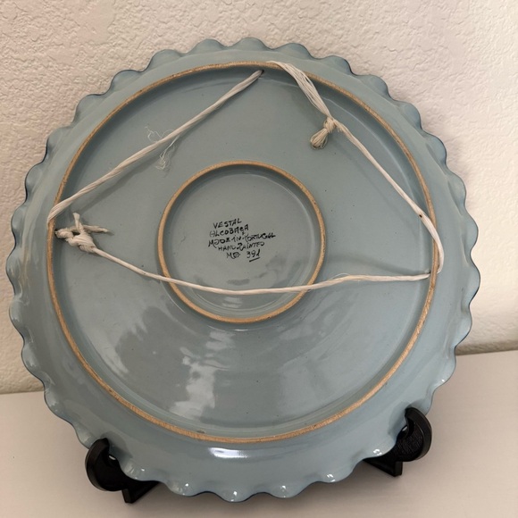 Handpainted Vestal Alcobaca Porcelain Plate 14”~Portugal - Picture 4 of 8